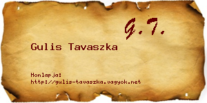Gulis Tavaszka névjegykártya
